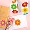 500Pcs Glitter Flower Stickers for Kids Spring Summer Foil Shiny Floral Label Roll Sticker for Envelopes Cards Party Supply Decoration Teacher Reward